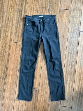 Levi Jeans Women Black & Silver Tab Black Classic Straight Leg Jeans Preppy Goth